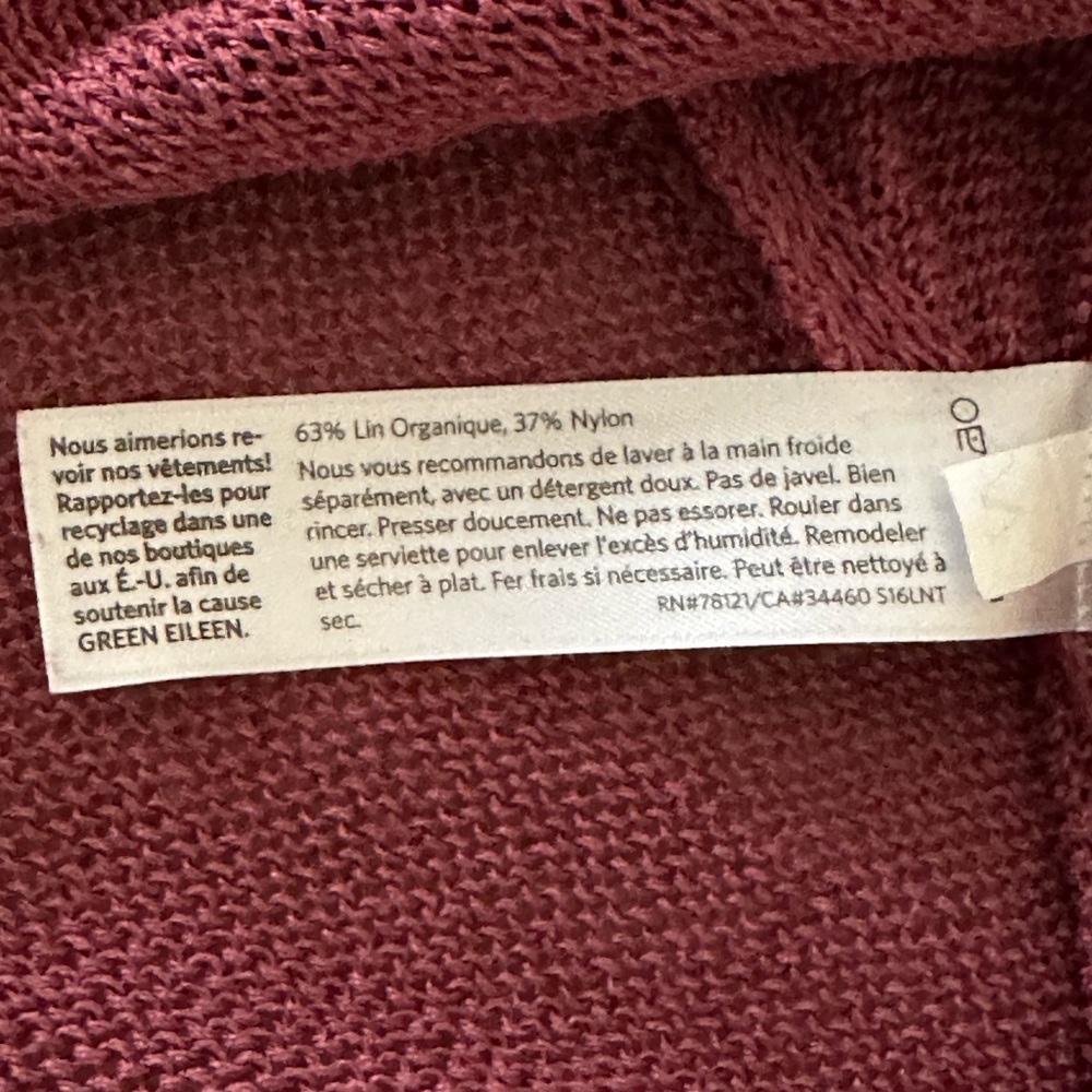 Eileen Fisher Woman’s Burgundy Dress-Tunic, Sz S/P - Picture 10 of 11